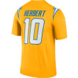 Justin Herbert 10 Los Angeles Chargers Inverted Legend Jersey - Gold