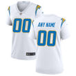 Los Angeles Chargers Women's Custom 00 Game Jersey - White