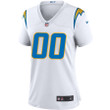 Los Angeles Chargers Women's Custom 00 Game Jersey - White