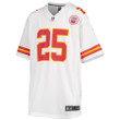 Clyde Edwards-Helaire Kansas City Chiefs Youth Game Jersey - White