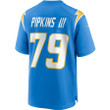 Trey Pipkins III 79 Los Angeles Chargers Game Jersey - Powder Blue