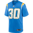 Austin Ekeler 30 Los Angeles Chargers Game Player Jersey - Powder Blue
