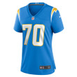Rashawn Slater 70 Los Angeles Chargers Women's Game Jersey - Powder Blue