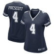 Dak Prescott 4 Dallas Cowboys Women's Game Team Jersey - Navy