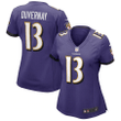 Devin Duvernay 13 Baltimore Ravens Women's Game Jersey - Purple