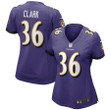Chuck Clark 36 Baltimore Ravens Women's Game Jersey - Purple