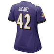 Patrick Ricard 42 Baltimore Ravens Women's Game Jersey - Purple