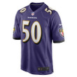 Justin Houston 50 Baltimore Ravens Game Jersey - Purple