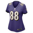Charlie Kolar 88 Baltimore Ravens Women's Player Game Jersey - Purple