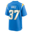 Kemon Hall 37 Los Angeles Chargers Game Jersey - Powder Blue
