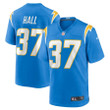 Kemon Hall 37 Los Angeles Chargers Game Jersey - Powder Blue