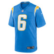 Dustin Hopkins 6 Los Angeles Chargers Game Jersey - Powder Blue
