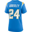 Nasir Adderley 24 Los Angeles Chargers Women's Game Jersey - Powder Blue