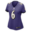 Patrick Queen 6 Baltimore Ravens Women's Game Player Jersey - Purple