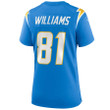 Mike Williams 81 Los Angeles Chargers Women's Game Jersey - Powder Blue