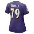Ronnie Stanley 79 Baltimore Ravens Women's Game Jersey - Purple