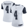 Dak Prescott 4 Dallas Cowboys Women's Color Rush Legend Player Jersey - White