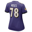Morgan Moses 78 Baltimore Ravens Women's Game Player Jersey - Purple