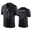 Walter Payton 34 Chicago Bears Black Reflective Limited Jersey - Men