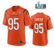 Zachary Carter 95 Cincinnati Bengals Super Bowl LVII Men Game Jersey- Orange