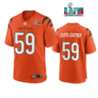 Akeem Davis Gaither 59 Cincinnati Bengals Super Bowl LVII Men Game Jersey- Orange