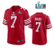 Charvarius Ward 7 San Francisco 49Ers Super Bowl LVII Men Game Jersey- Scarlet