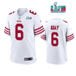 Danny Gray 6 San Francisco 49Ers Super Bowl LVII White Jersey