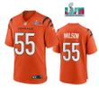 Logan Wilson 55 Cincinnati Bengals Super Bowl LVII Men Game Jersey- Orange