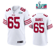 Aaron Banks 65 San Francisco 49Ers Super Bowl LVII Men Game Jersey- White
