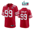 Javon Kinlaw 99 San Francisco 49Ers Super Bowl LVII Men Game Jersey- Scarlet