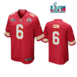 Bryan Cook 6 Kansas City Chiefs Super Bowl LVII Red Men Game Jersey