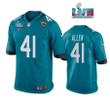 Josh Allen 41 Jacksonville Jaguars Super Bowl LVII Super Bowl LVII Teal Men Game Jersey