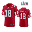 Willie Snead IV 18 San Francisco 49Ers Super Bowl LVII Men Game Jersey- Scarlet