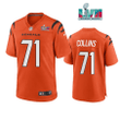 La'El Collins 71 Cincinnati Bengals Super Bowl LVII Men Game Jersey- Orange