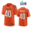 Brandon Wilson 40 Cincinnati Bengals Super Bowl LVII Men Game Jersey- Orange