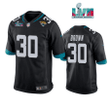 Montaric Brown 30 Jacksonville Jaguars Super Bowl LVII Super Bowl LVII Men Game Jersey- Black