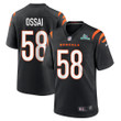 Joseph Ossai 58 Cincinnati Bengals Super Bowl LVII Champions Men Game Jersey - Black
