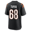Josh Tupou 68 Cincinnati Bengals Super Bowl LVII Champions Men Game Jersey - Black
