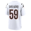 Akeem Davis-Gaither 59 Cincinnati Bengals Super Bowl LVII Champions Men Game Jersey - White