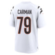 Jackson Carman 79 Cincinnati Bengals Super Bowl LVII Champions Men Game Jersey - White