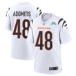 Cal Adomitis 48 Cincinnati Bengals Super Bowl LVII Champions Men Game Jersey - White