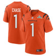 Ja'Marr Chase 1 Cincinnati Bengals Super Bowl LVII Champions Men Alternate Game Jersey - Orange