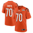 D'Ante Smith 70 Cincinnati Bengals Super Bowl LVII Champions Men Alternate Game Jersey - Orange