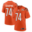Max Scharping 74 Cincinnati Bengals Super Bowl LVII Champions Men Alternate Game Jersey - Orange
