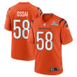 Joseph Ossai 58 Cincinnati Bengals Super Bowl LVII Champions Men Alternate Game Jersey - Orange
