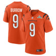 Joe Burrow 9 Cincinnati Bengals Super Bowl LVII Champions Men Alternate Game Jersey - Orange