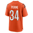 Samaje Perine 34 Cincinnati Bengals Super Bowl LVII Champions Men Alternate Game Jersey - Orange