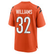Trayveon Williams 32 Cincinnati Bengals Super Bowl LVII Champions Men Alternate Game Jersey - Orange