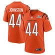 Clay Johnston 44 Cincinnati Bengals Super Bowl LVII Champions Men Alternate Game Jersey - Orange