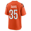 Jalen Davis 35 Cincinnati Bengals Super Bowl LVII Champions Men Alternate Game Jersey - Orange